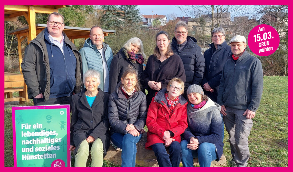 Das Team von Grüne Hünstetten: Die Kandidat:innen für die Gemeindevertretung Hünsetten zur Kommunalwahl 2026
